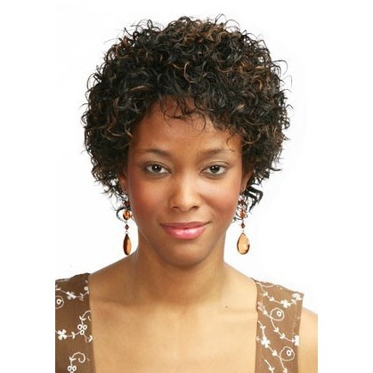 Fashion Mix Color Short Blonde Afro Curly Wigs Women Wig F22