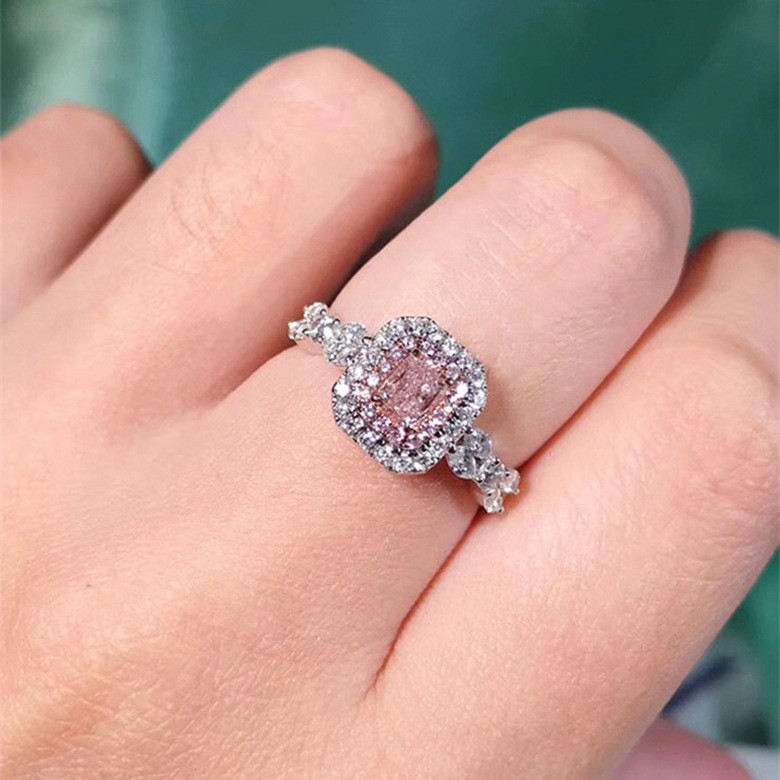 square cluster diamond ring