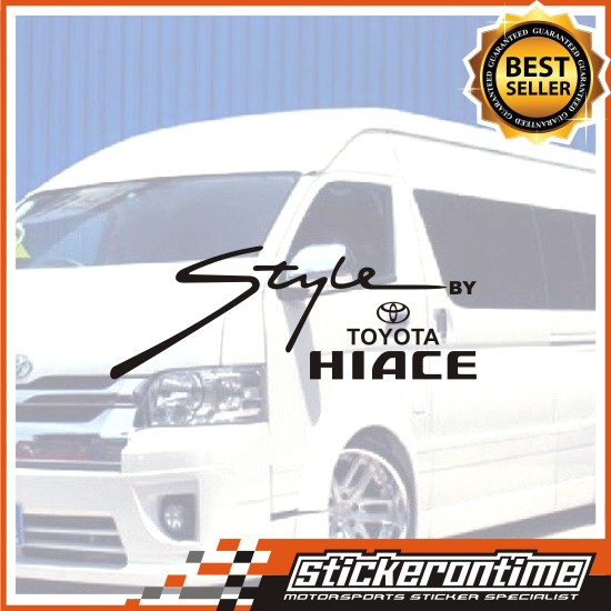 Malaysia] Toyota Hiace Style Car Sticker Wagon Van Shopee Singapore