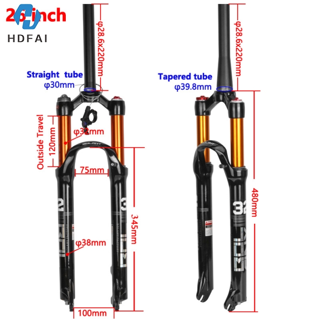 26 inch mtb fork