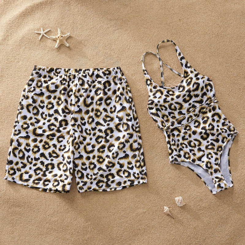 baby boy and dad matching swimwear