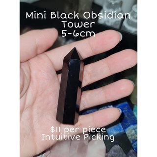 Large Black Obsidian Palmstone Crystal Stunning AA Grade Gemstone Scrying 