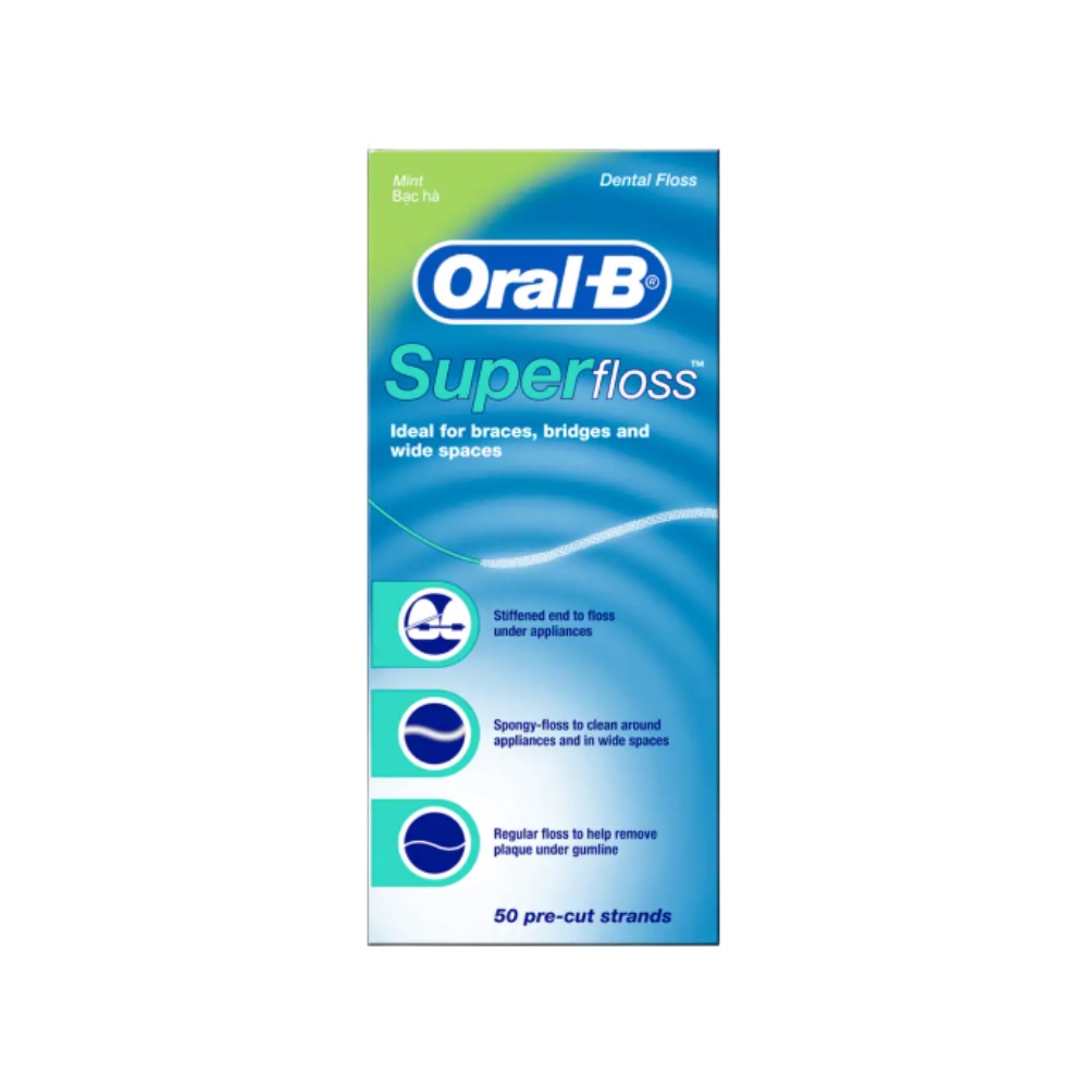 OralB Super Floss Dental Floss 50M Shopee Singapore