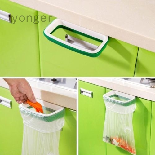 Kitchen Portable Door Garbage Waste Bag Can Trash Bin Rack Holder