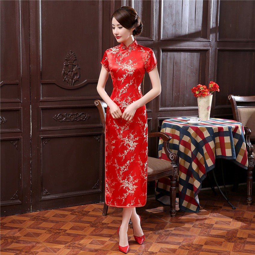 Chinese National Long Cheongsam Plus 