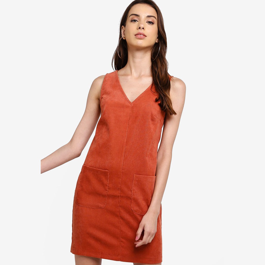 slash neck cord pinafore
