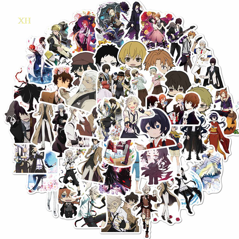 50pcs/Set Bungou Stray Dogs Anime Stickers Set Lot For Luggage Decals |  Shopee Singapore