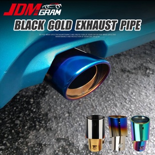 Black Gold Car Exhaust Pipe Stainless Steel Auto Rear Muffler Tip Universal Racing Tail Throat Rainbow Vehicle Chrome Decoration Automobile Exterior Accessories