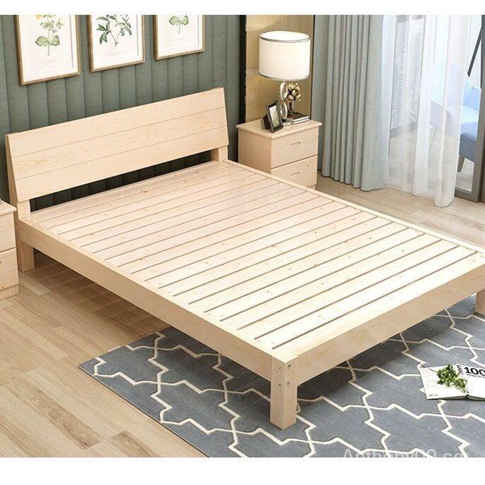 Pinewood Bed Frame New Queen Size, Modern Wooden Queen Bed Frame