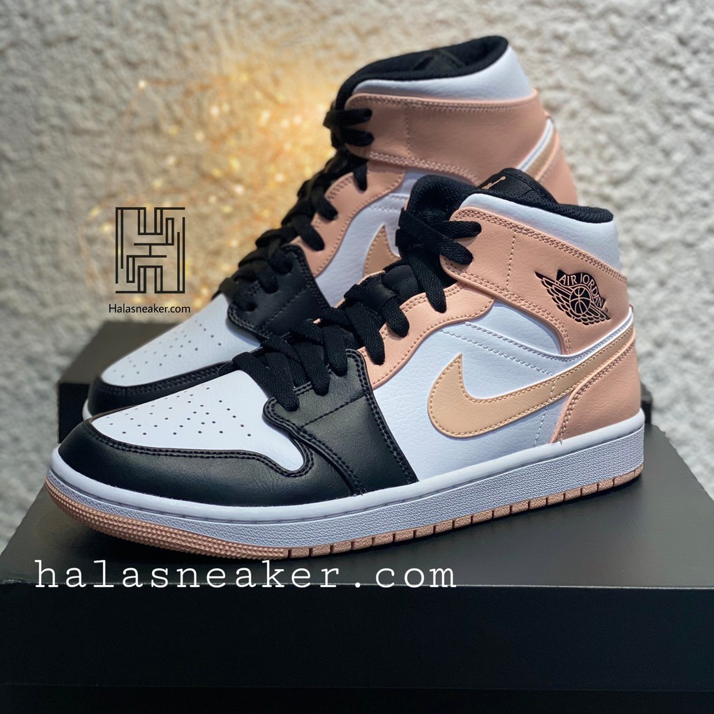 Air Jordan 1 Mid Crimson Tint Men's Sneakers 554724-133 - Genuine ...