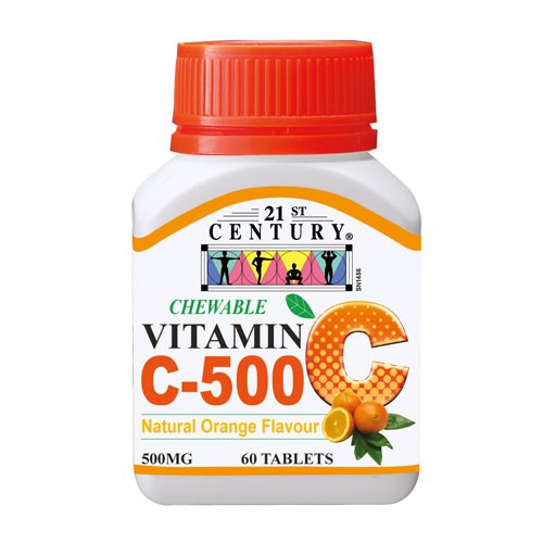 21st Century Vitamin C500 Orange (Chewable) (60 Tablets) Shopee