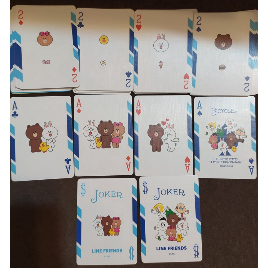 bicycle line friends playing cards