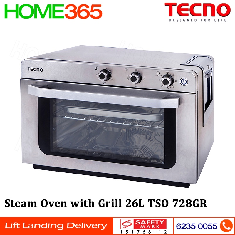 Tecno Steam Oven with Grill 26L TSO 728GR Shopee Singapore