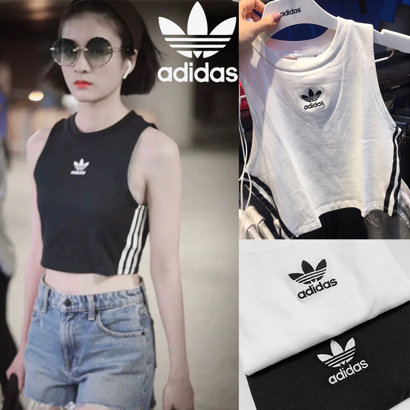 adidas crop top short sleeve
