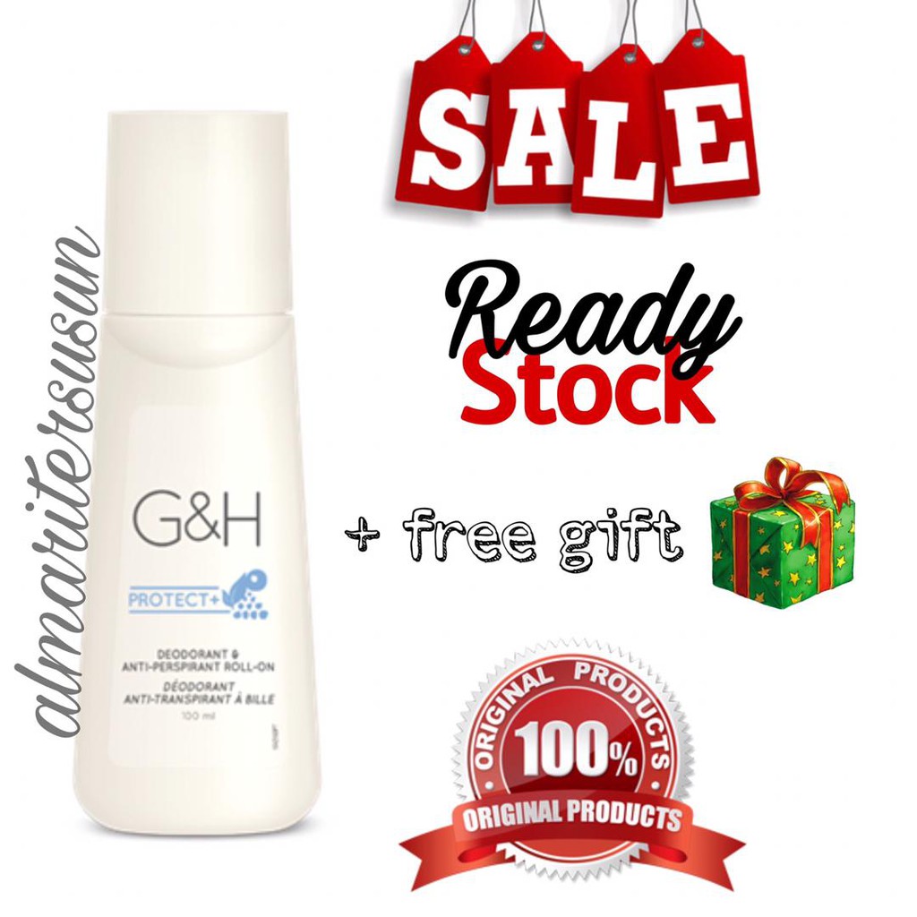 G&H PROTECT+ Deodorant&AntiPerspirant RollOn 100 ORIGINAL with FREE