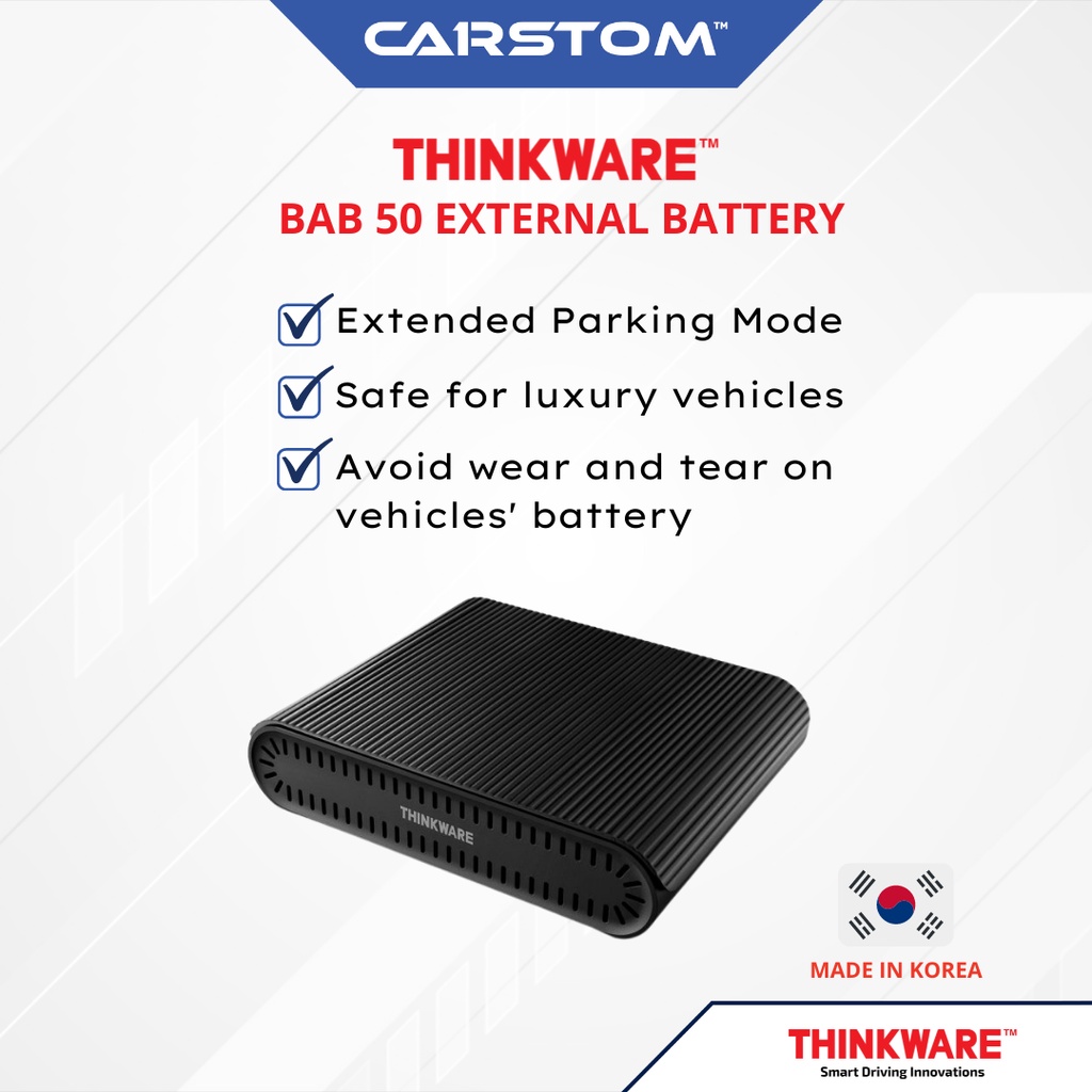 Thinkware Battery Pack iVolt BAB-50 External Car Dashcam Battery ...