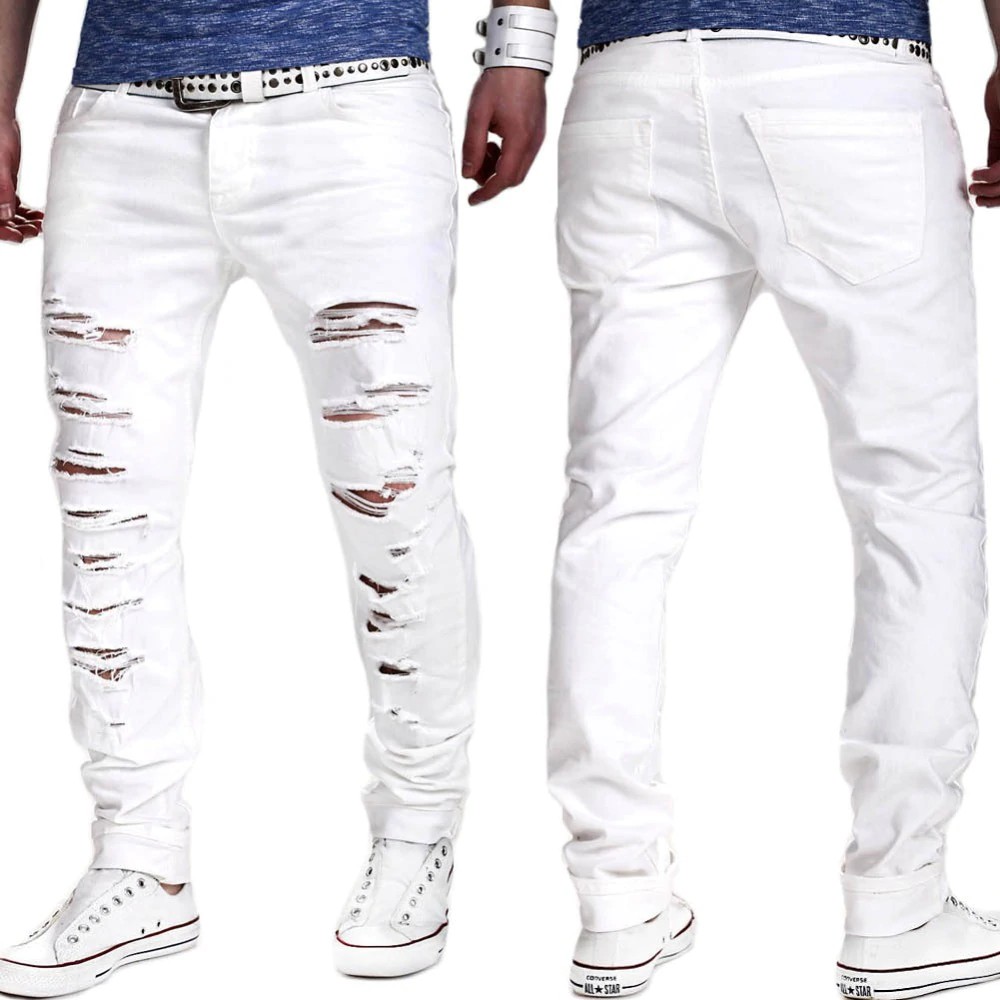 biker white jeans