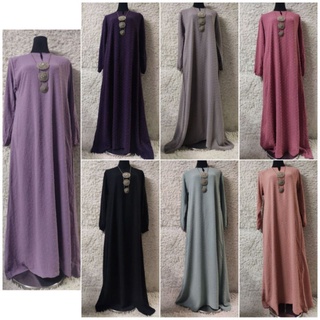 JUBAH MUSLIMAH EXCLUSIVEITALIAN CREPE CEY EMBROIDERY | Shopee Singapore