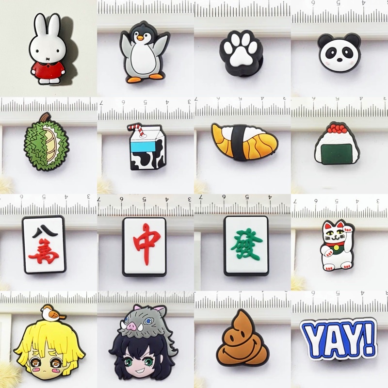 [local Stock] Jibbitz Sushi Mahjong Anime Funky Medicine Crocs 