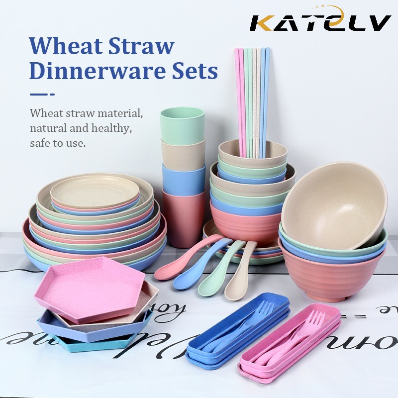 Color : Pink, Size : 8 inches rice White/Blue/Green/Pink Haoyushangmao Cutlery Set Wheat Dish Western Steak Steak Dish Dish Dish Dish Dumplings Dishware 6 Inches 