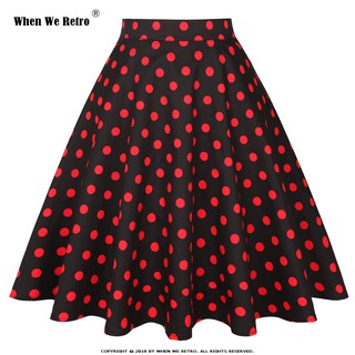 black and red polka dot skirt