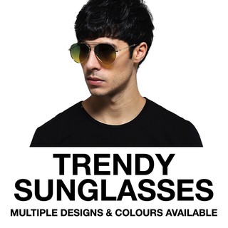 Image of thu nhỏ Fashionable Trend Trendy Metal Frame Color Film Sunglasses Personality Unisex Men Female Fashion UV Protection Sun #0