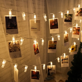 Photo Clip String Lights, Battery Powered Fairy lights 10/20/30 LEDs LED Fairy String Lights with Clear Clips for Hanging Pictures, Photo String Lights with Clips - Perfect Dorm Bedroom Wall Decor Wedding Decorations