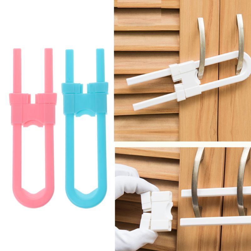 Baby Safety Lock U Shape Kids Baby Cabinet Locks Children Protection Cabinet Security Door Locking Shopee Singapore