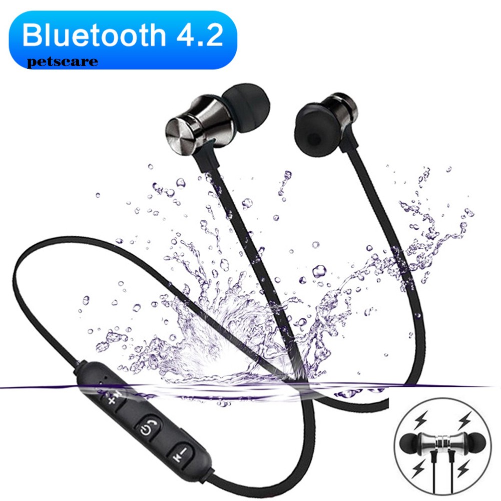 Sports In-Ear Wireless Earphones Bluetooth 4.2 Stereo Headphones Headsets W/ Mic