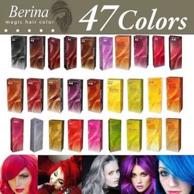 A21-A40 Berina Hair Dye Colour Hair Color DIY Pack Pewarna Rambut Kekal  Berina | Shopee Singapore