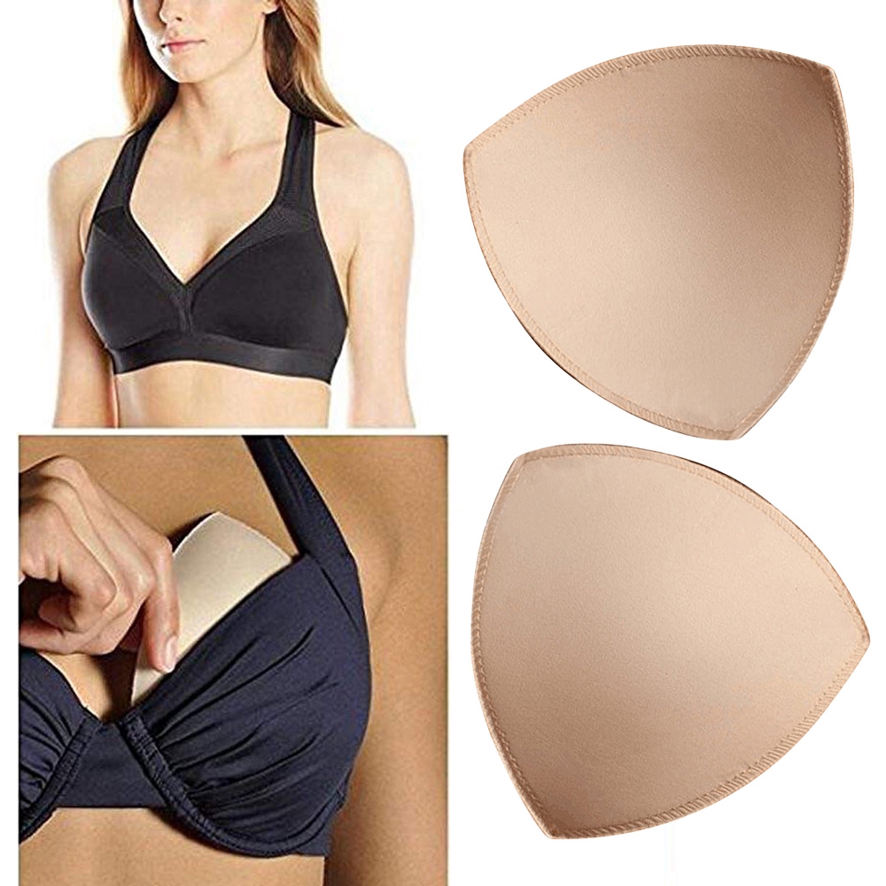 2PC Push Up Bra Pad Insert Soft Bikini Foam Enhancer Swimsuit Removable Swimwear
