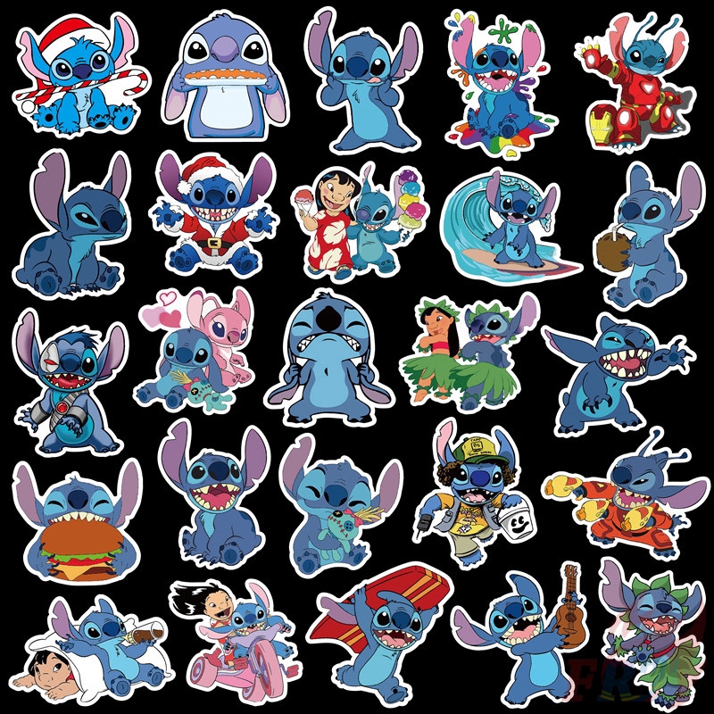 lilo stitch series 09 disney cartoon stickers 50pcs set diy fashion luggage laptop skateboard doodle stickers shopee singapore