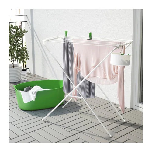 Ikea Jall Indoor Outdoor Small Clothes Drying Rack White Shopee Singapore