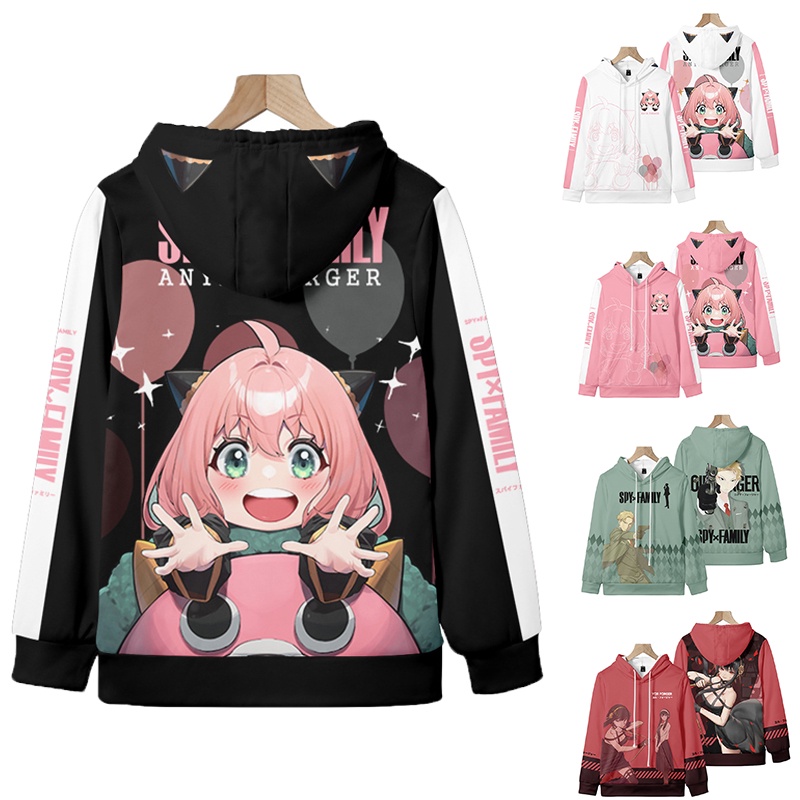 Spy X Family Anime Hoodies Casual Hip Hop Jacket Anya Loid Yor Forger ...