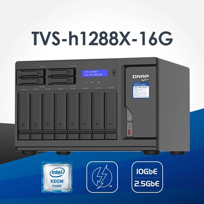 5Cgo QNAP TVS-h1288X-W1250-16G 12-Bay ZFS NAS network storage server  without hard disk | Shopee Singapore