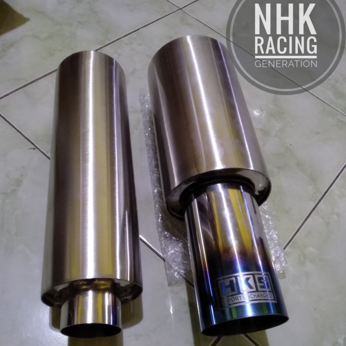 Car RACING Exhaust + HKS Blue RESONATOR FULL STAINLESS NGEBAS GAHAR