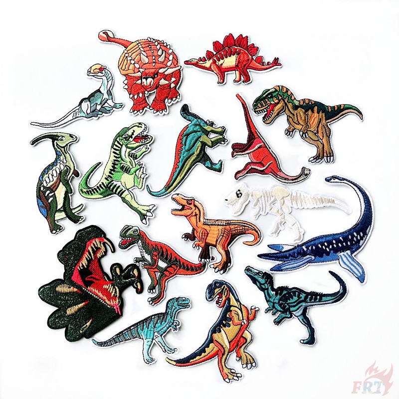 Animals - Dinosaur Patch 1Pc Jurassic Park Diy Iron-on/Sew-on Embroidered Clothes Badges Patch
