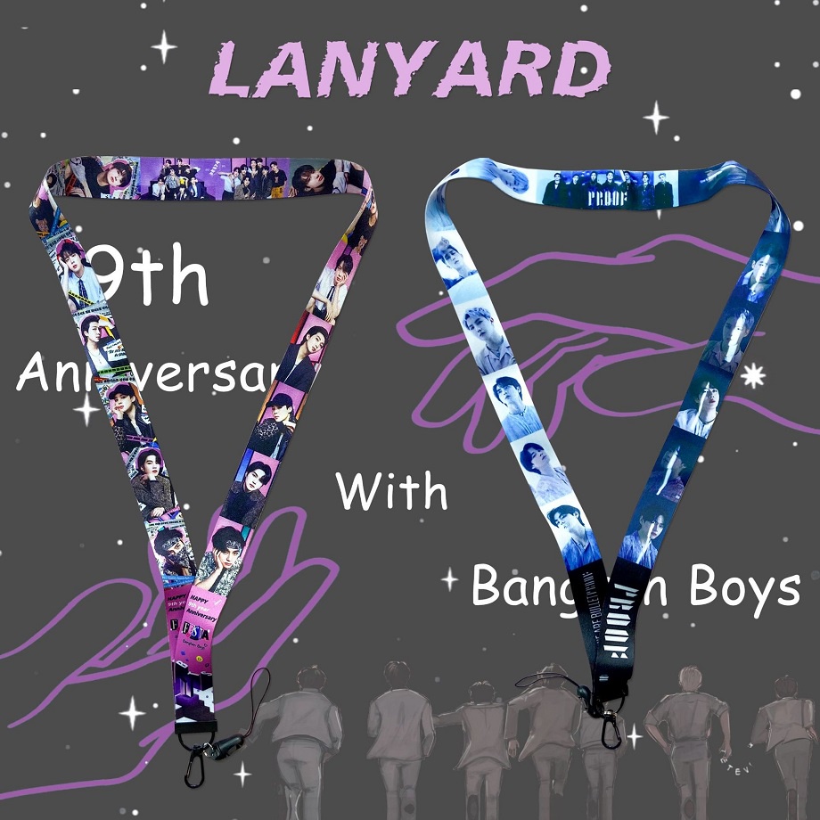 BTS New Album Mobile Phone Lanyard 9th Anniversary festa Phone Holder ...