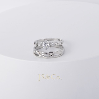 Image of thu nhỏ JS&Co. Premium 18k Platinum Plated Couple Ring Set Promise Ring with Zircon Timeless Fashion Accessories Birthday Gift Cincin Couple #3