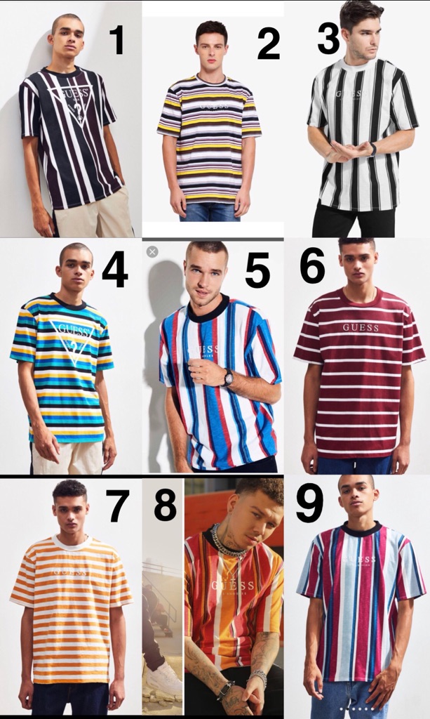 striped tee guess