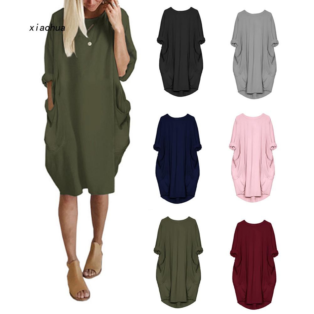 long sleeve dress pockets