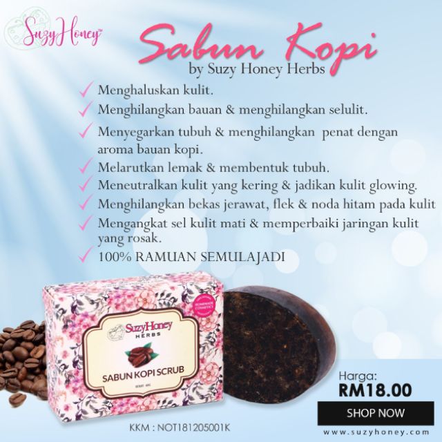 Coffee Scrub Herbs Removes Strechmark Shopee Singapore