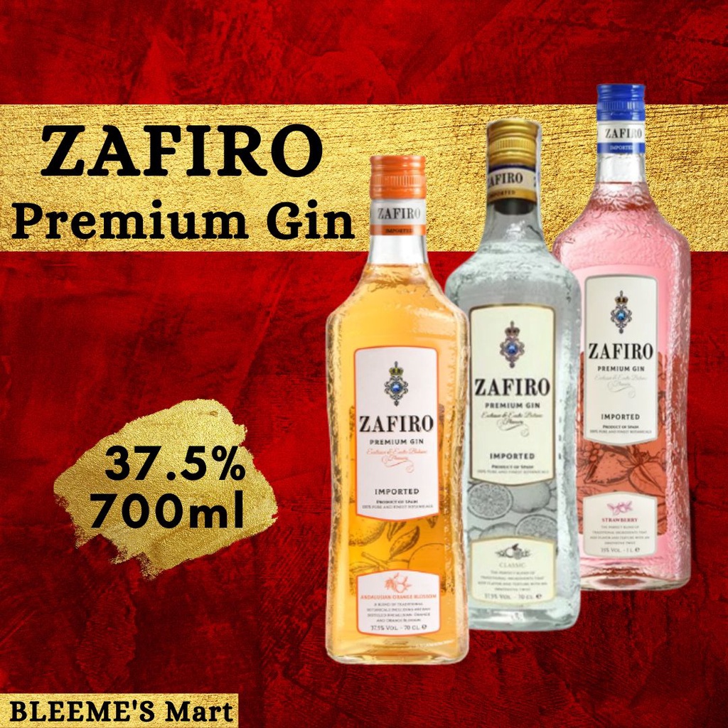 ZAFIRO Premium Gin 700ml (37.5) Shopee Singapore
