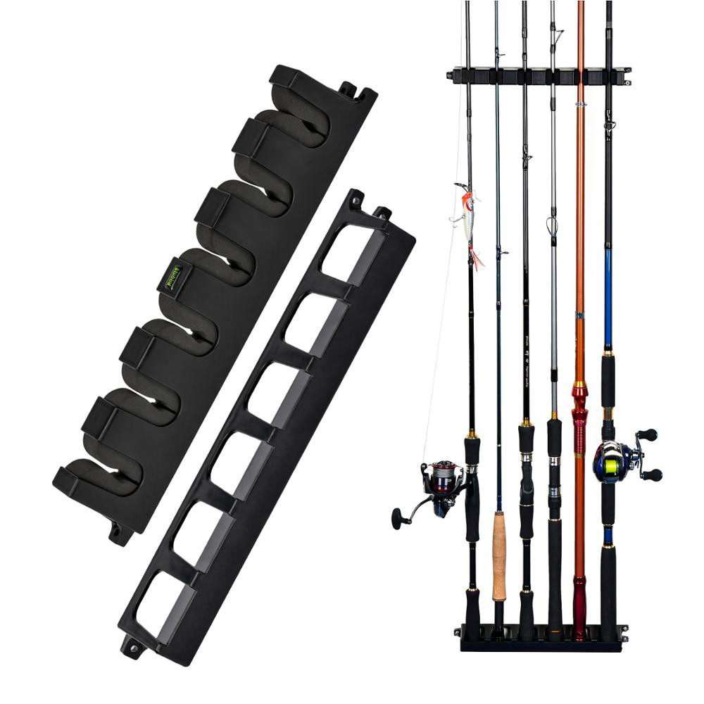Booms Fishing WV2 Vertical 6Rod Rack Fishing Pole Holder Wall Mount