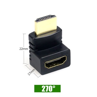 HDMI L shaped Connector Cable Male to Female Converter Adapter 90 degree 270 Degree #5