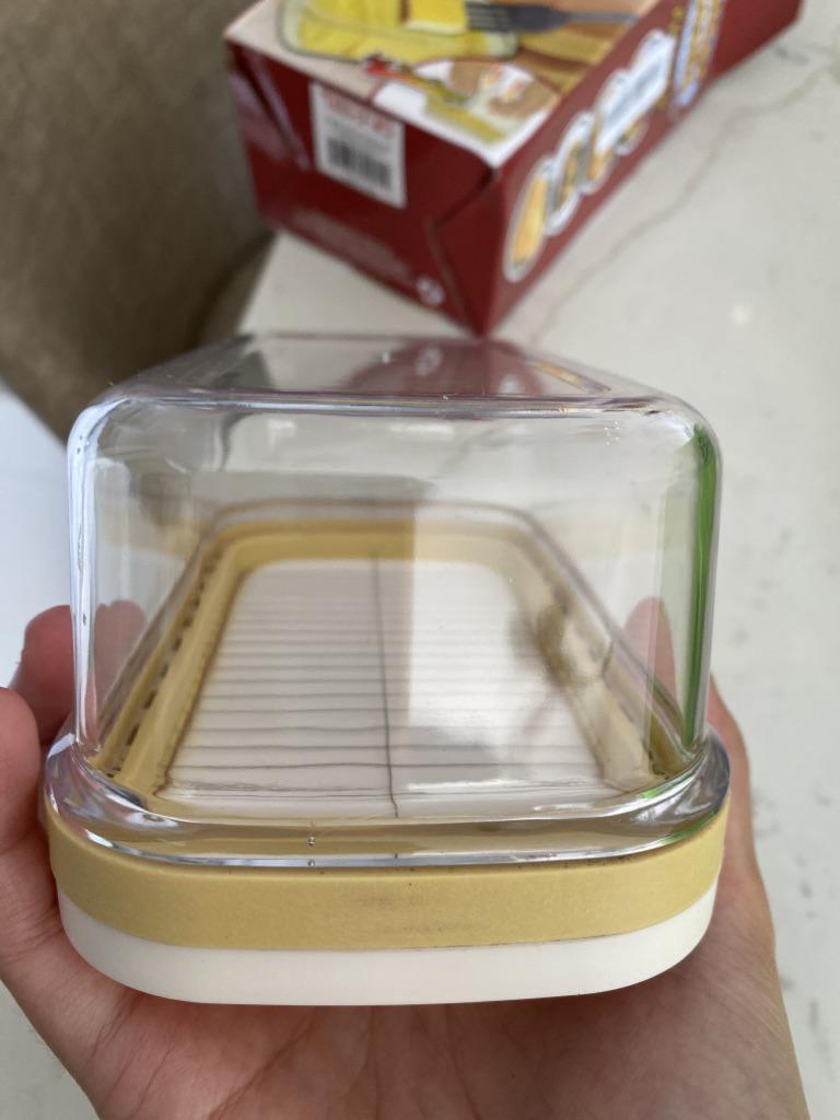 Plastic Butter Dish Butter Box Butter Keeper Container Slicer Cutter w