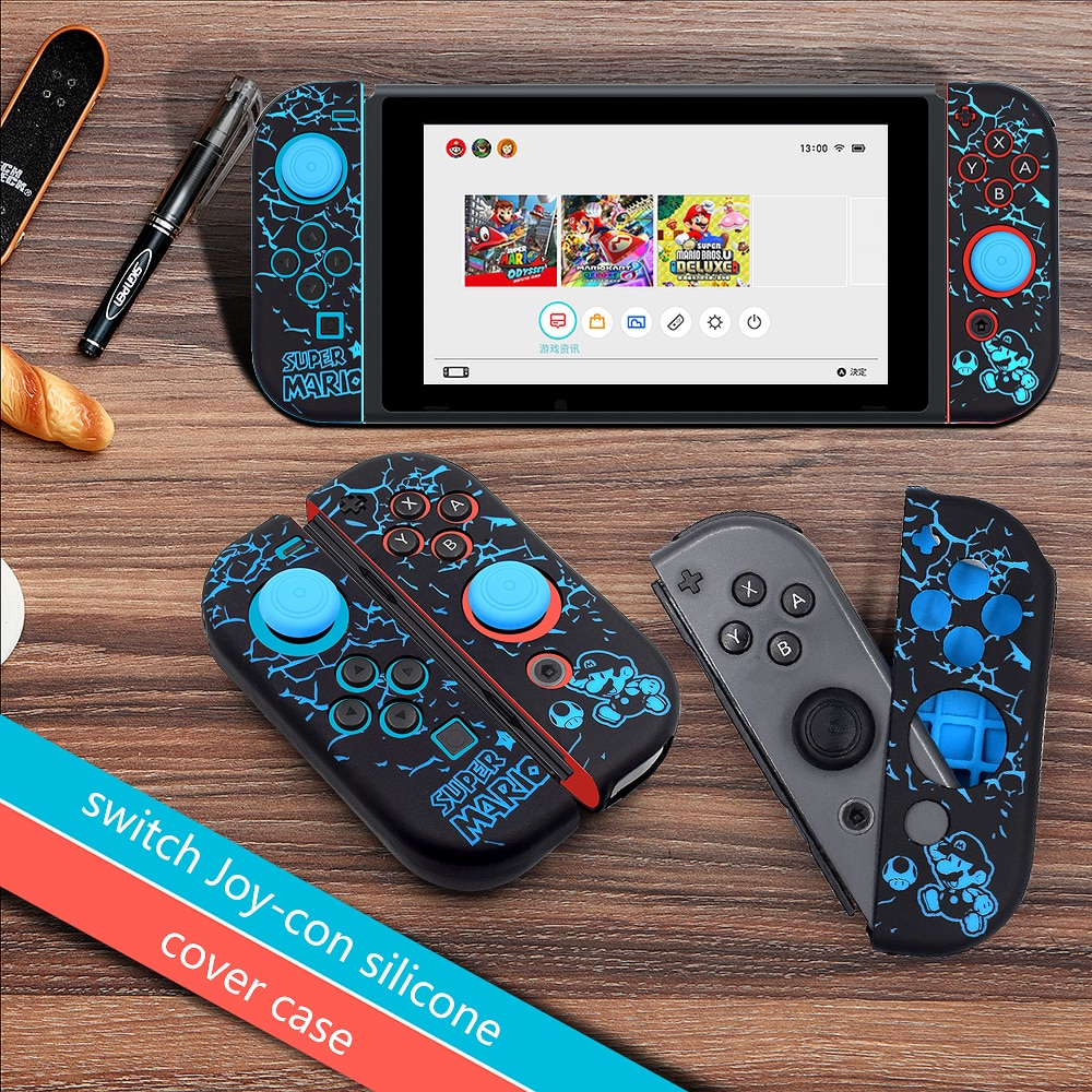 Solft Silicone Case For Nintendo Switch Joycon Cover Case With Thumb Stick Caps For Ns Switch Controller Grip Joy Con Cover Shopee Singapore