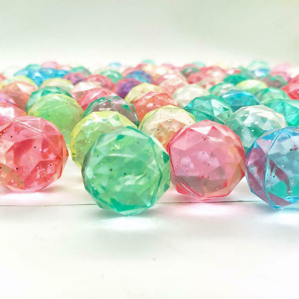 Crystal shaped bouncy balls.