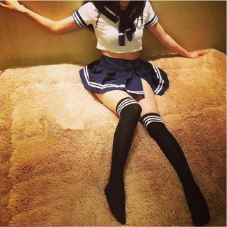 Image of 【Secret】Japanese School Uniform Women Sexy Lingerie Dress Sleepwear Girl Costume Cosplay Uniform Set