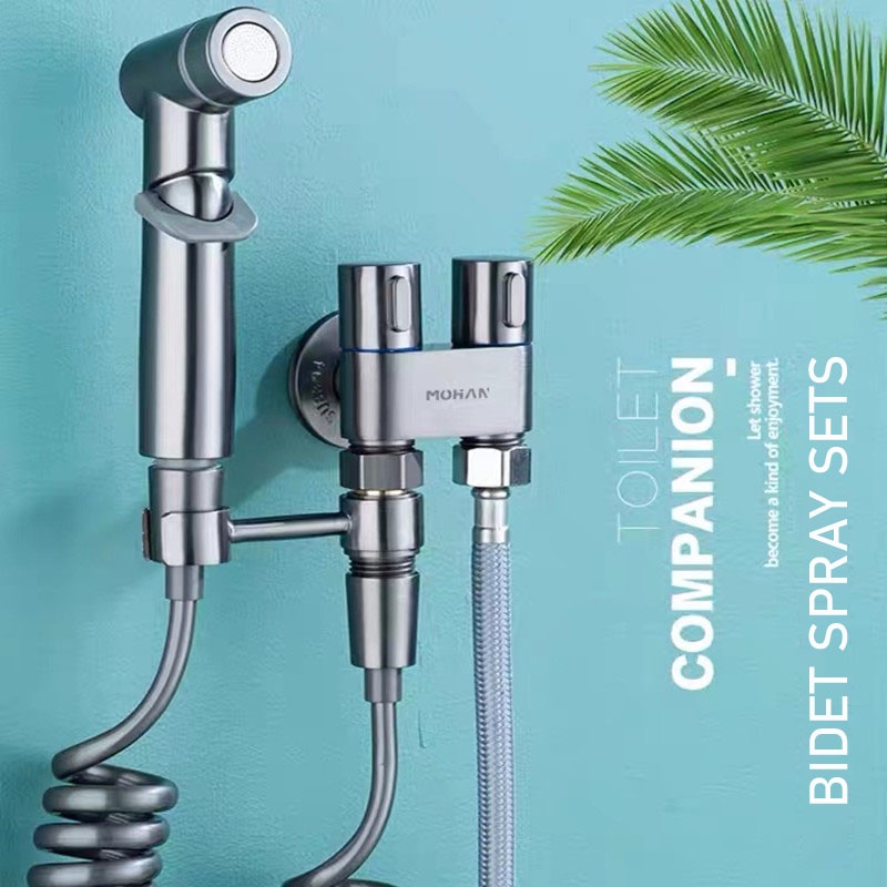 Non Punching Bidet Spray Handheld Diaper Gun All Copper Stee Spray